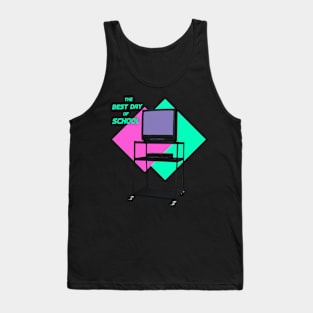 Nostalgic Retro TV Cart Best Day of School Tank Top